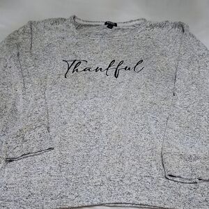 Gray 'Thankful' Sweater